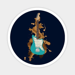 Offset Style Electric Guitar Teal Color Magnet